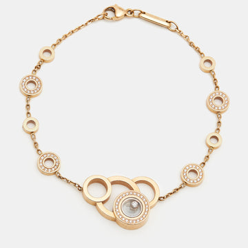 CHOPARD Happy Bubble Diamonds 18k Rose Gold Bracelet
