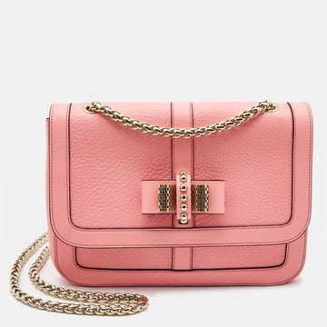 CHRISTIAN LOUBOUTIN Pink Leather Sweet Charity Shoulder Bag