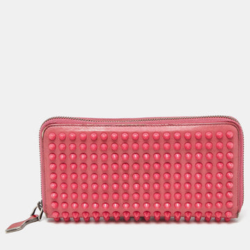 CHRISTIAN LOUBOUTIN Pink Leather Panettone Continental Wallet