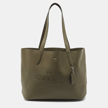 COACH Green Leather Cameron Tote Bag