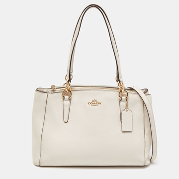 COACH Off White Leather Christie Carryall Satchel