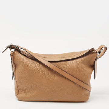 COACH Tan Leather Zip Crossbody Bag