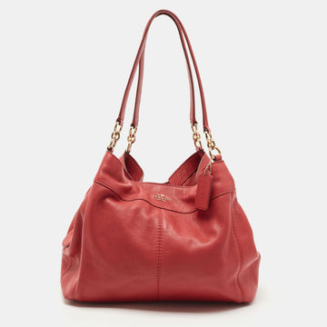COACH Red Leather Lexy Shoulder Bag