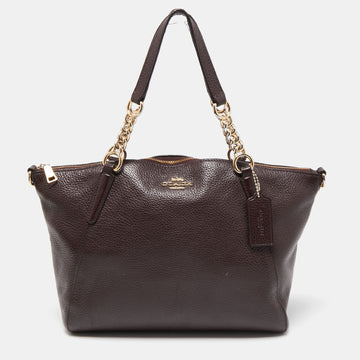 COACH Burgundy Leather Small Kelsey Satchel