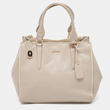 COACH Lilac Leather Crosby Carryall Tote
