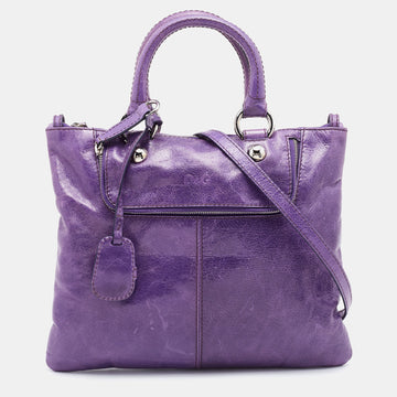 D&G Purple Leather Emy Tote