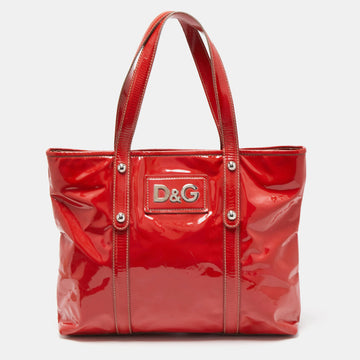 D&G Red Patent Leather Estelle Tote