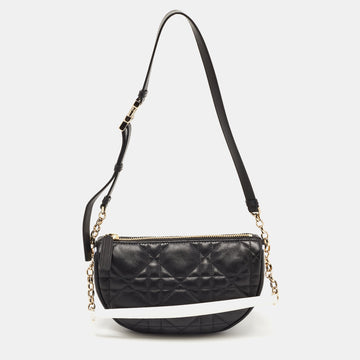 DIOR Black Cannage Leather Small Vibe Hobo