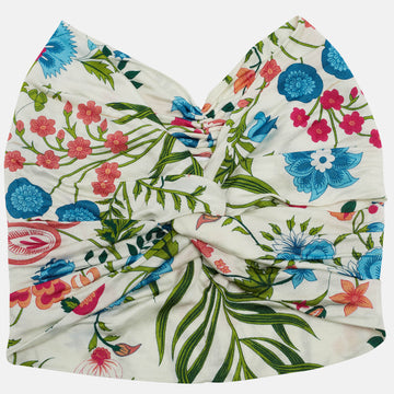 DIOR Vintage Floral Print Silk Blend Head Band One Size