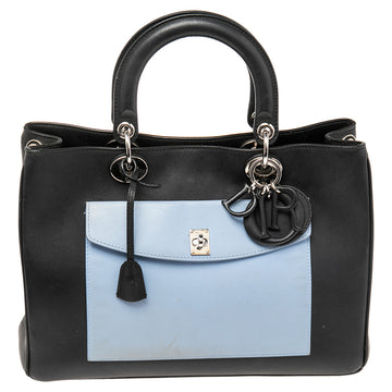 DIOR Tri Color Leather Large Lady  Pocket Tote