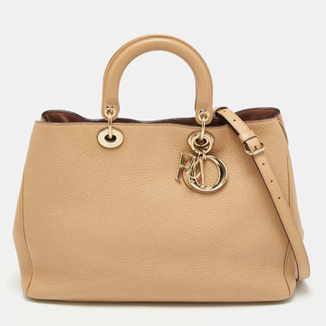 DIOR Beige Leather Large issimo Shopper Tote