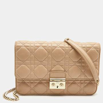 DIOR Beige Cannage Leather Miss  Promenade Chain Bag