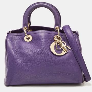 DIOR Purple Leather issimo Bowler Bag