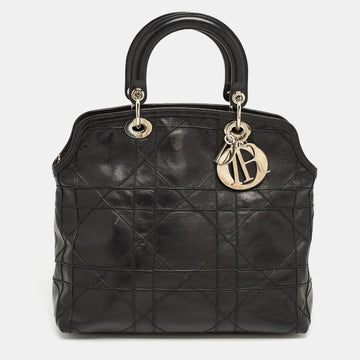 DIOR Black Cannage Leather Granville Tote