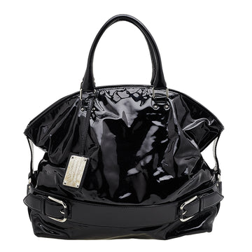 Dolce & Gabbana Black Patent Leather Miss Loop Satchel