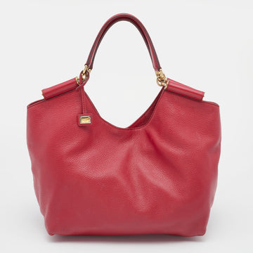 Dolce & Gabbana Red Leather Tote