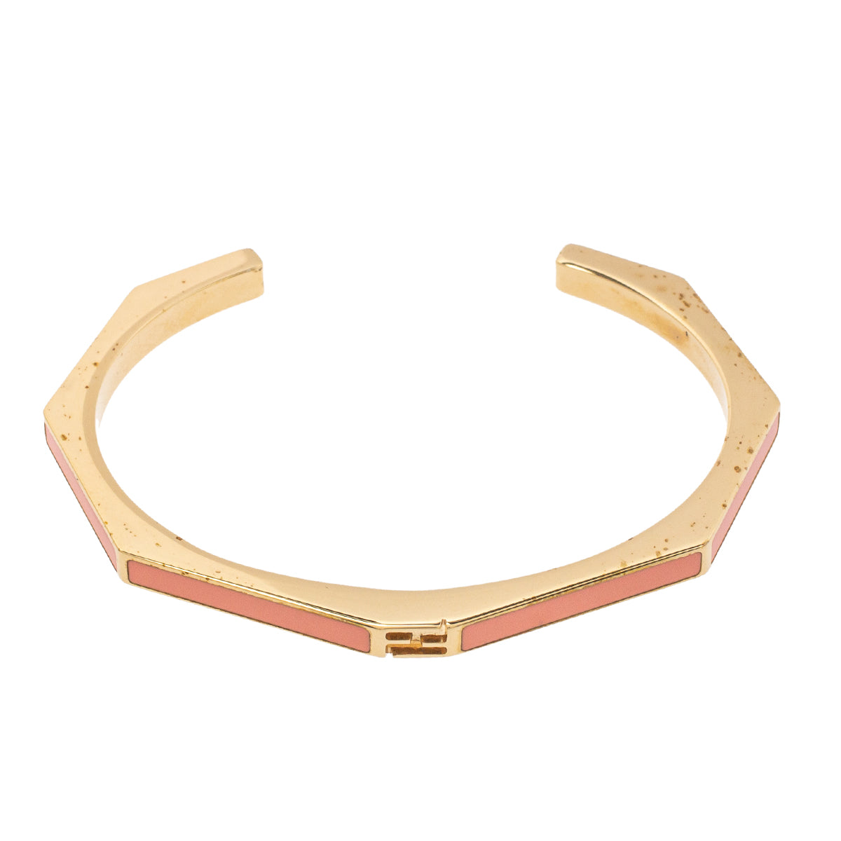 Fendi Sellaria Pink Leather Gold Tone Wrap Bracelet Fendi  TLC