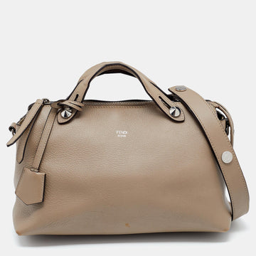 Fendi Beige Leather Medium By The Way Boston Bag