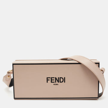Fendi Blush Pink Leather Horizontal Box Crossbody Bag