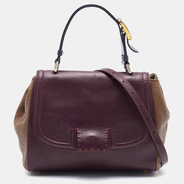 Fendi Multicolor Leather Silvana Top Handle Bag