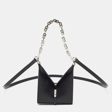 GIVENCHY Black Leather Micro Cut Out Bag