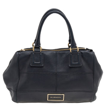 Givenchy Black Leather Top Zip Satchel