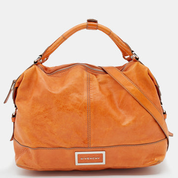 Givenchy Orange Leather Satchel