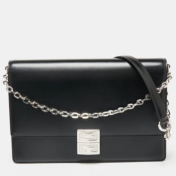 Givenchy Black Leather 4G Chain Shoulder Bag
