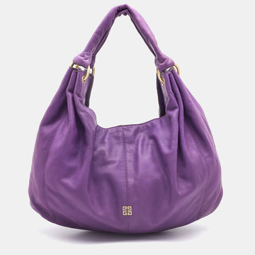Givenchy Purple Leather Hobo
