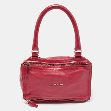 GIVENCHY Red Leather Small Pandora Bag