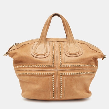 GIVENCHY Beige Leather Studded Nightingale Bag