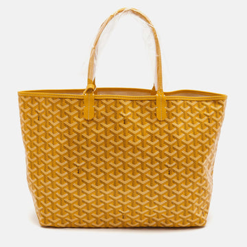 GOYARD Mustard ine Coated Canvas and Leather Saint Louis PM Tote