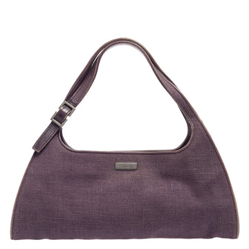 Gucci Purple Canvas And Leather Shoulder Bag
