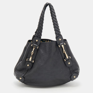 Gucci Black Guccissima Leather Pelham Shoulder Bag
