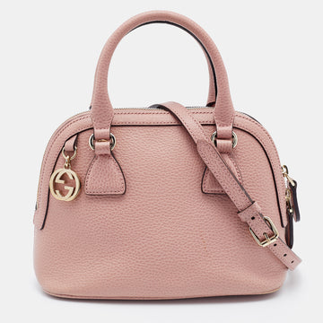Gucci Light Pink Leather Dollar Small GG Charm Dome Bag