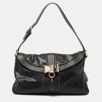 Gucci Black Leather Small Duchessa Shoulder Bag