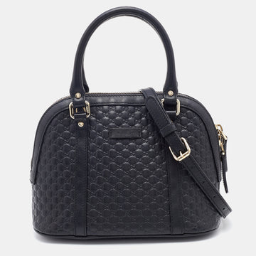 Gucci Black Microguccissima Leather Mini Dome Bag