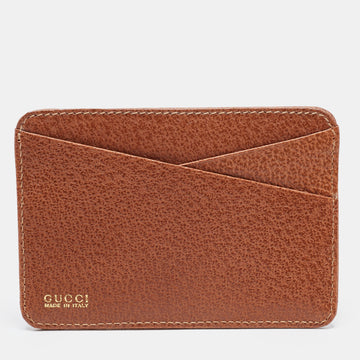 GUCCI Brown Leather Card Holder