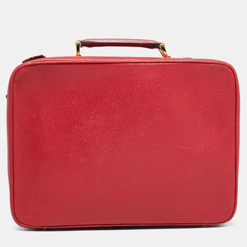 GUCCI Red Leather Briefcase Bag