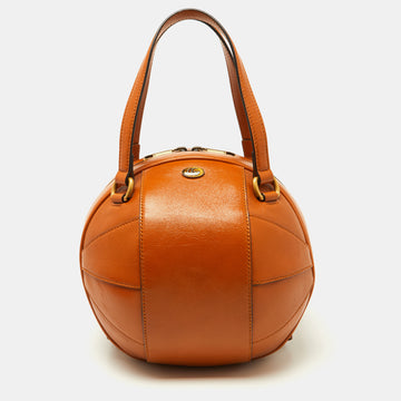 GUCCI Tangerine Leather Piuma Lux Energy Tifosa Bag