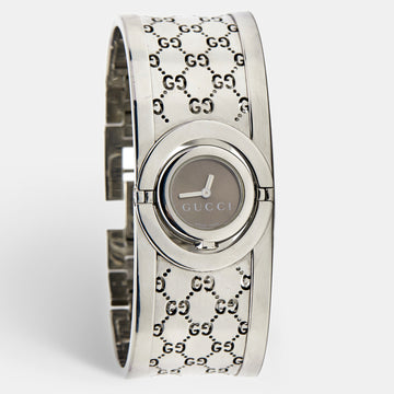 Gucci Brown Stainless Steel Twirl YA112501 Women's Wristwatch 23 mm