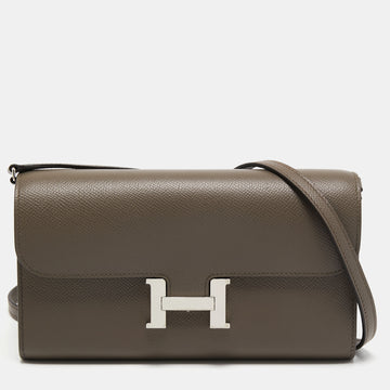 Hermès Etain Epsom Leather Constance Long To Go Wallet