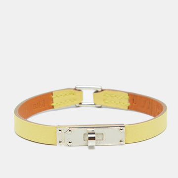 Hermès Yellow Leather Micro Kelly Bracelet L