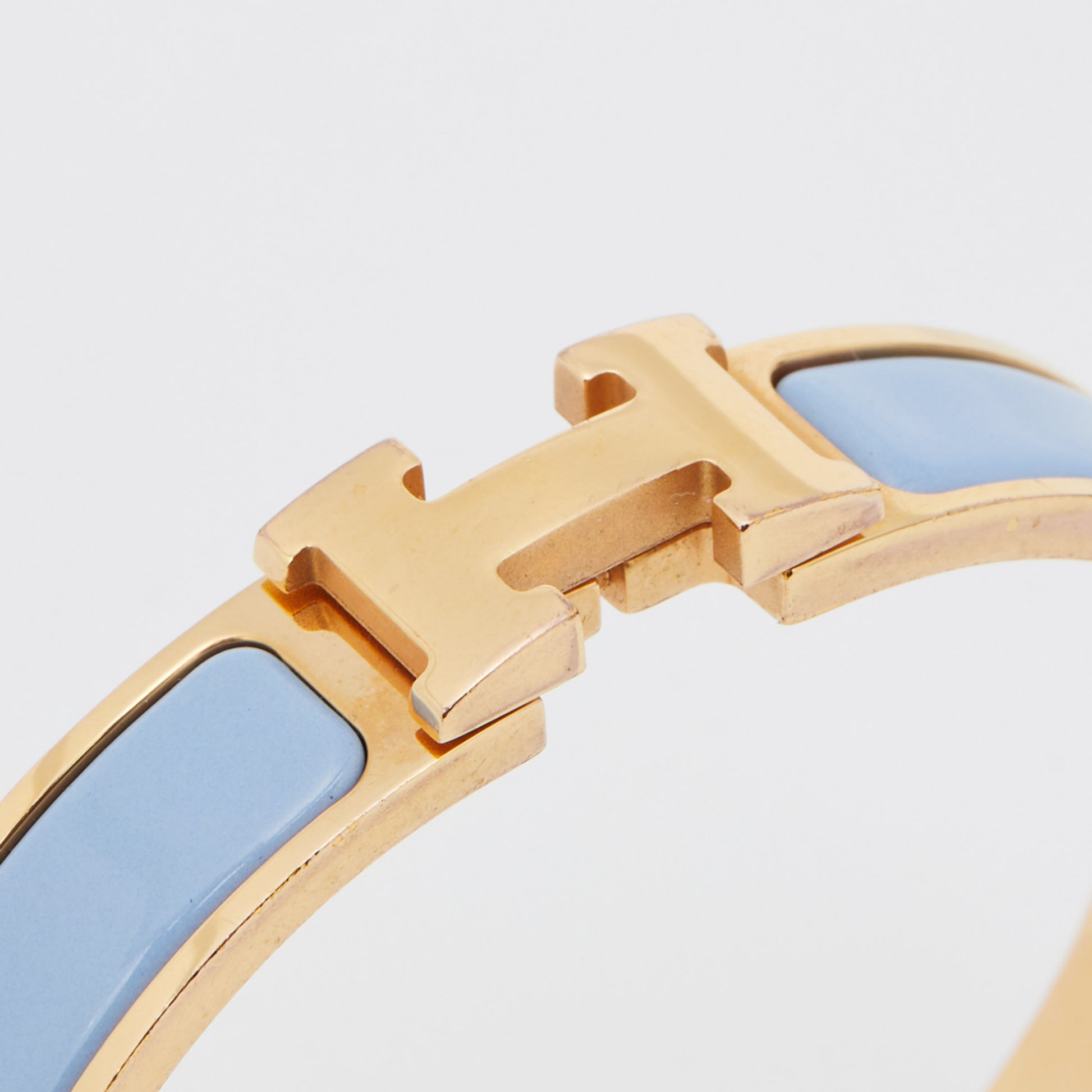 Hermès Clic Clac H Narrow Enamel Bracelet Jaune D’or Gold Hardware