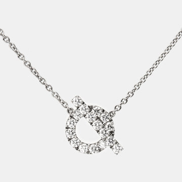 Hermes Finesse Diamond 18k White Gold Necklace