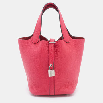 Hermès Rose Extreme Togo Leather Picotin Lock 18 Bag