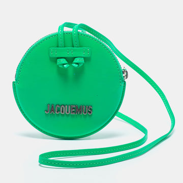 Jacquemus Green Leather Le Pitchou Coin Purse