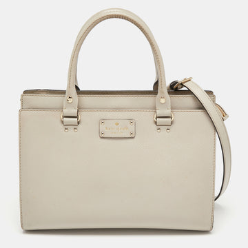KATE SPADE Off White Leather Wellesley Tote