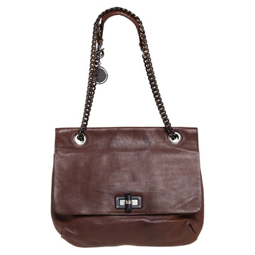 Lanvin Brown Leather Happy Shoulder Bag