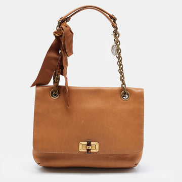 Lanvin Brown Leather Happy Shoulder Bag